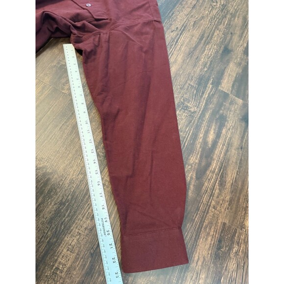 LL Bean Mens Deep Wine Chamois Traditional Fit button Down Shirt Sz XL Tall - Picture 8 of 11